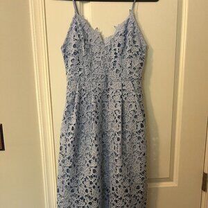 ASTR the Label Lace Midi Dress - Light Blue